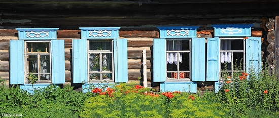 Russian village scenery