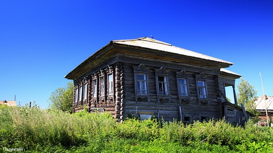 Russian village scenery