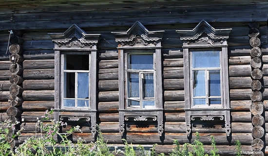 Russian village scenery