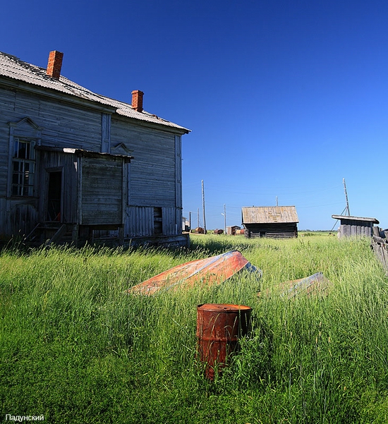 Russian village scenery