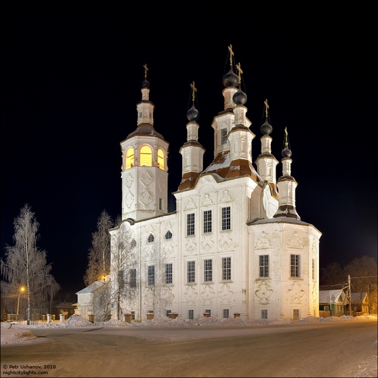 Totma town, Vologda, Russia view