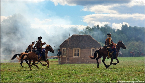 Borodino battle reconstruction, Russia - battlefield scenery