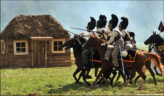 Borodino battle reconstruction, Russia - battlefield scenery