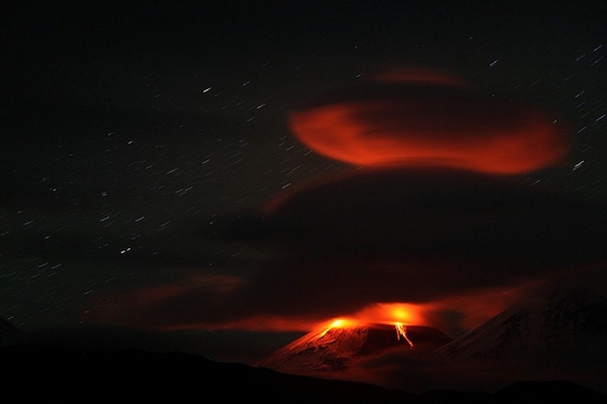 Kluchevskaya Sopka volcano eruption, Kamchatka, Russia