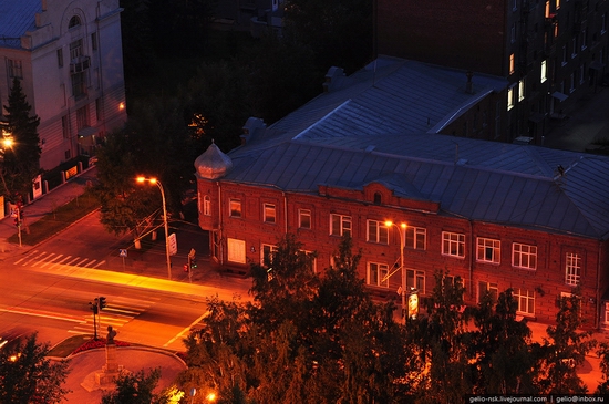 Novosibirsk city, Russia evening and night view