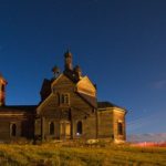 Abandoned wooden church of Barabanovo village
