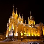 Picturesque Catholic Cathedral of Moscow city