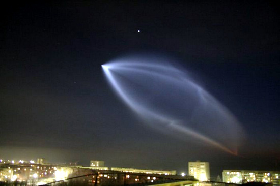 Russian space rocket launch