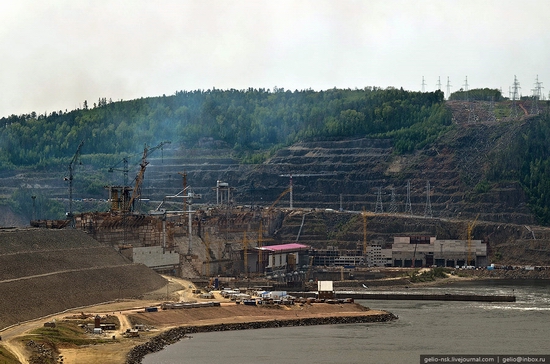 Boguchanskaya hydropower plant construction view 7