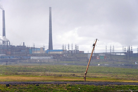 Deserted industrial outskirts of Norilsk, Russia view 10