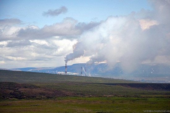 Deserted industrial outskirts of Norilsk, Russia view 12