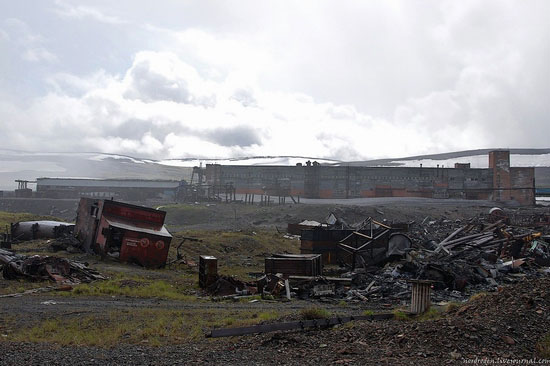 Deserted industrial outskirts of Norilsk, Russia view 3