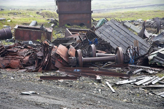 Deserted industrial outskirts of Norilsk, Russia view 4