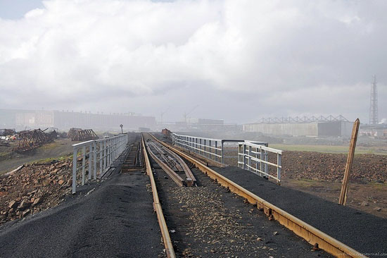 Deserted industrial outskirts of Norilsk, Russia view 6