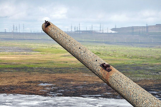 Deserted industrial outskirts of Norilsk, Russia view 9