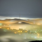 Mysterious fog over Vladivostok city