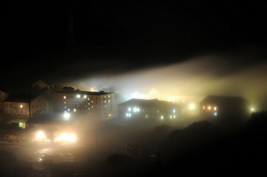 Mysterious fog over Vladivostok city, Russia view 2