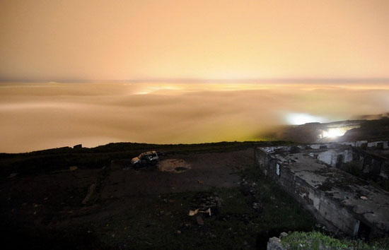 Mysterious fog over Vladivostok city, Russia view 4