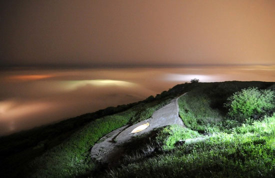 Mysterious fog over Vladivostok city, Russia view 5