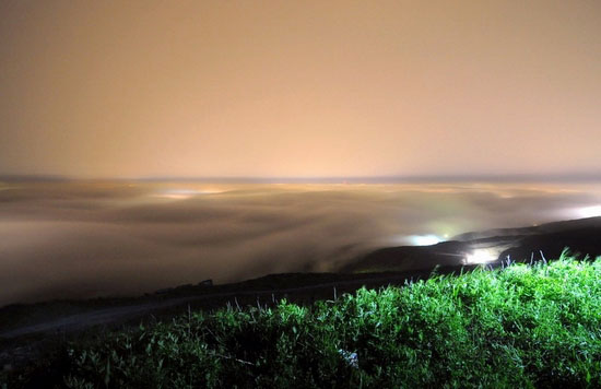 Mysterious fog over Vladivostok city, Russia view 6