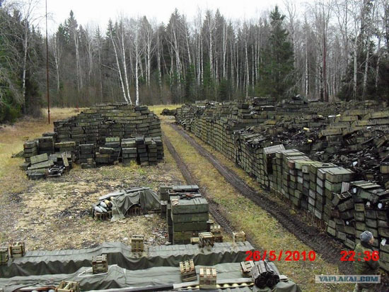 Storage and transportation of ammunition in Russian army view 1