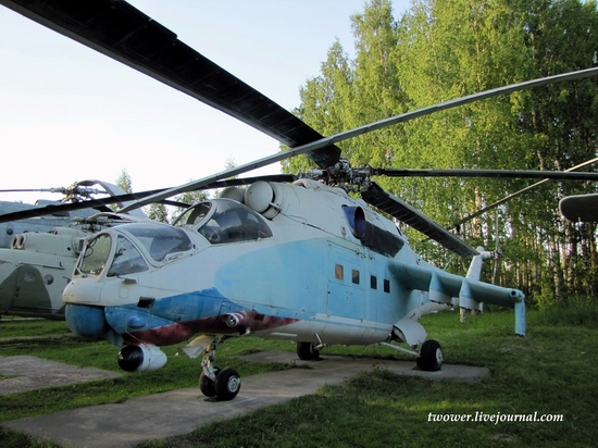 Soviet helicopters museum in Torzhok, Russia - Mi-24B