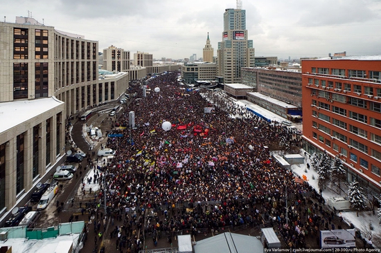 Sakharov Avenue, Moscow protest December 24, 2011 view 1