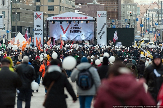 Sakharov Avenue, Moscow protest December 24, 2011 view 3