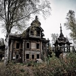 Abandoned wooden house from the fairy tale