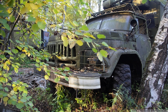 Abandoned base of Soviet military equipment view 1