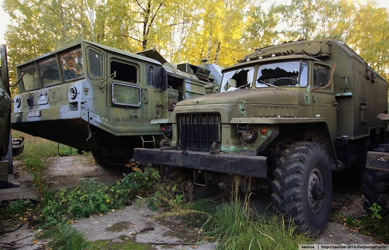 Abandoned base, Soviet military equipment, Russia