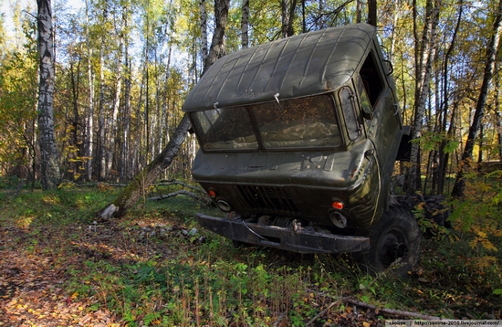 Abandoned base of Soviet military equipment view 3