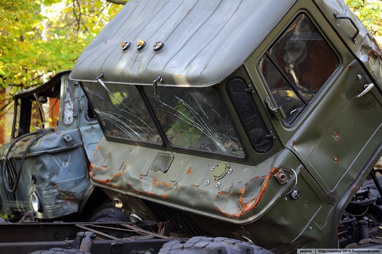 Abandoned base of Soviet military equipment view 6