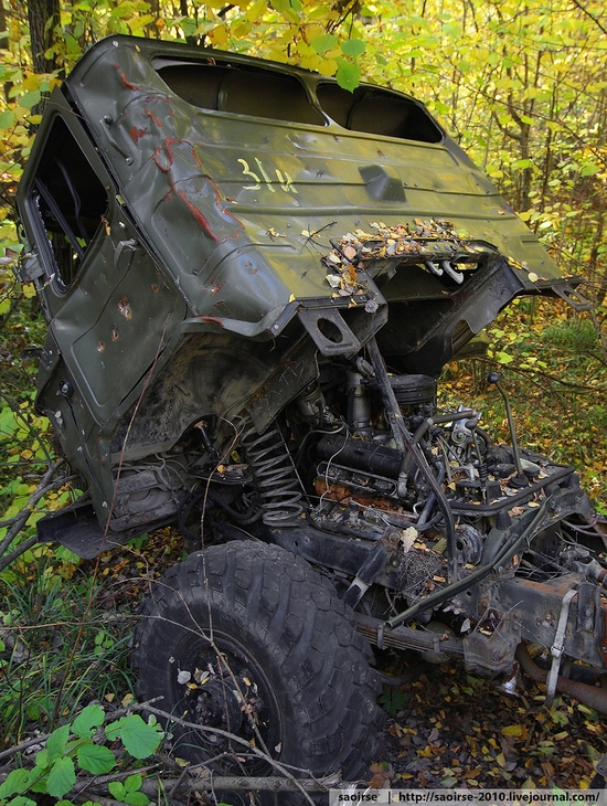 Abandoned base of Soviet military equipment view 9