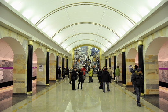 Admiralteyskaya metro station, Saint Petersburg, Russia view 1