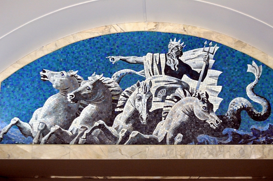 Admiralteyskaya metro station, Saint Petersburg, Russia view 10