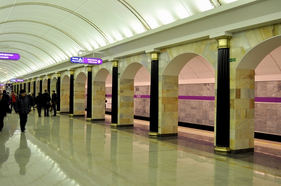 Admiralteyskaya metro station, Saint Petersburg, Russia view 12