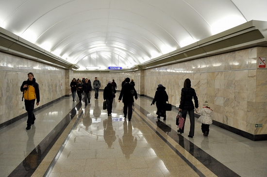 Admiralteyskaya metro station, Saint Petersburg, Russia view 7