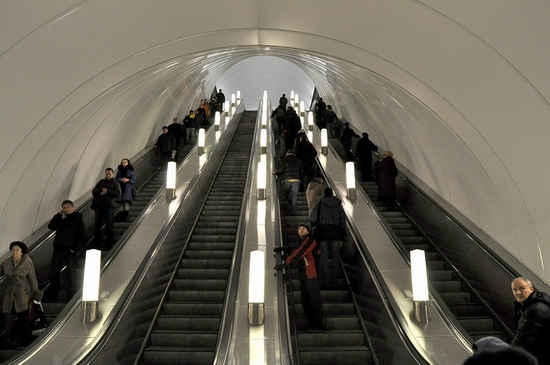 Admiralteyskaya metro station, Saint Petersburg, Russia view 8