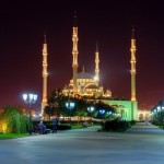 Grozny city at night time