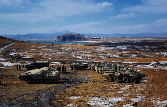 Military exercises of Marine corps of Pacific fleet, Russia view 11