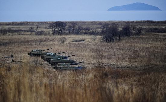 Military exercises of Marine corps of Pacific fleet, Russia view 18