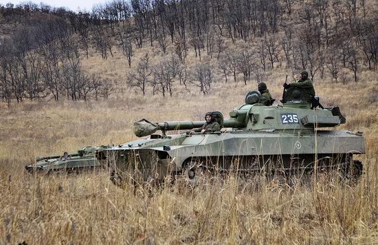 Military exercises of Marine corps of Pacific fleet, Russia view 28