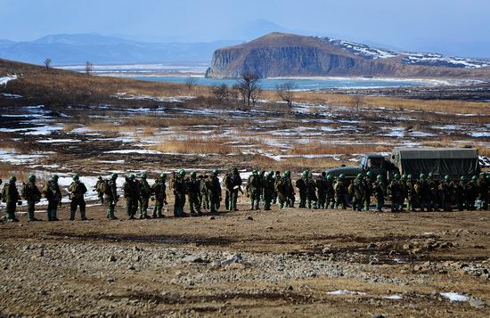 Military exercises of Marine corps of Pacific fleet, Russia view 8