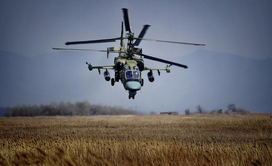 New Russian combat helicopters flights view 1