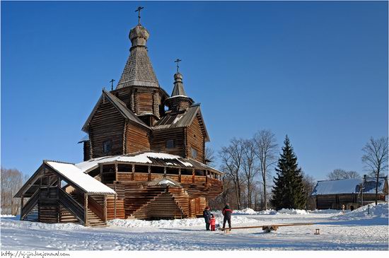 Wooden architecture museum. Novgorod oblast, Russia view 1