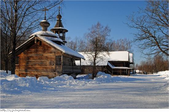 Wooden architecture museum. Novgorod oblast, Russia view 2