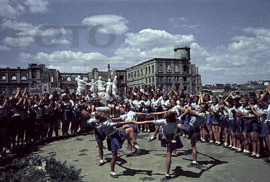 Athletic parade, Stalingrad, USSR, May 1945 photo 1