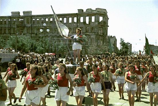 Athletic parade, Stalingrad, USSR, May 1945 photo 2