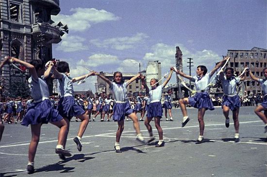 Athletic parade, Stalingrad, USSR, May 1945 photo 8